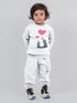 Happy Elephants Fleece Suit (Bright Grey)