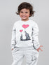 Happy Elephants Fleece Suit (Bright Grey)