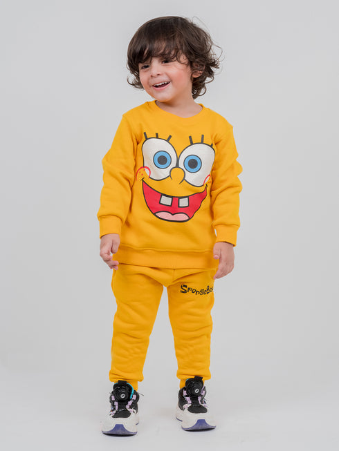 SpongeBob Printed Fleece Suit (Yellow)