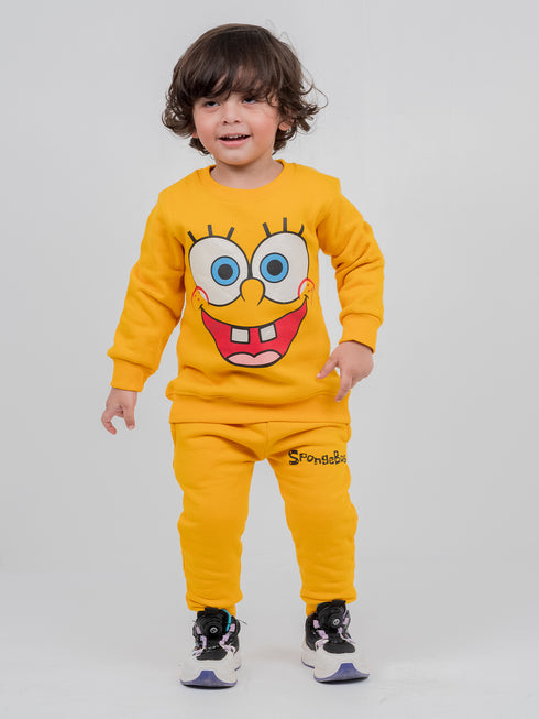 SpongeBob Printed Fleece Suit (Yellow)