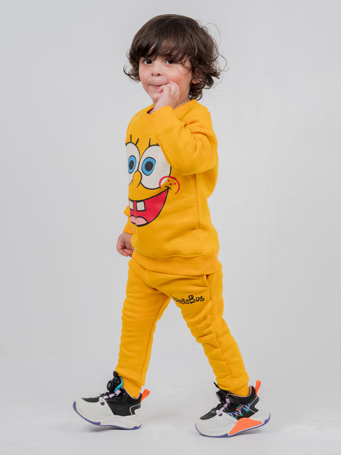 SpongeBob Printed Fleece Suit (Yellow)
