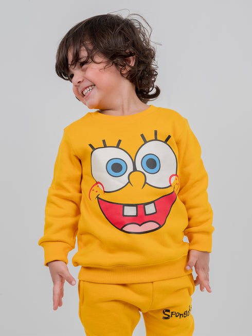 SpongeBob Printed Fleece Suit (Yellow)