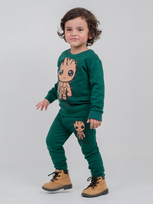 Groot Character Fleece Suit (Dark Green)