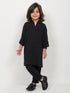 Imported Irish Linen Kurta Pajama Set (Black)