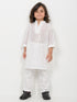 Imported Netted Kurta Pajama Set (White)