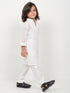 Imported Netted Kurta Pajama Set (White)