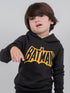 Hooded Batman Printed Fleece Suit (Black)
