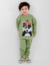 Detective Panda Fleece Suit (Asparagus)