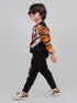 Tiger Printed Fleece Suit (Black/Orange)