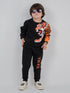 Tiger Printed Fleece Suit (Black/Orange)