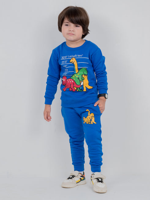 Tallest Dino Fleece Suit (Royal Blue)
