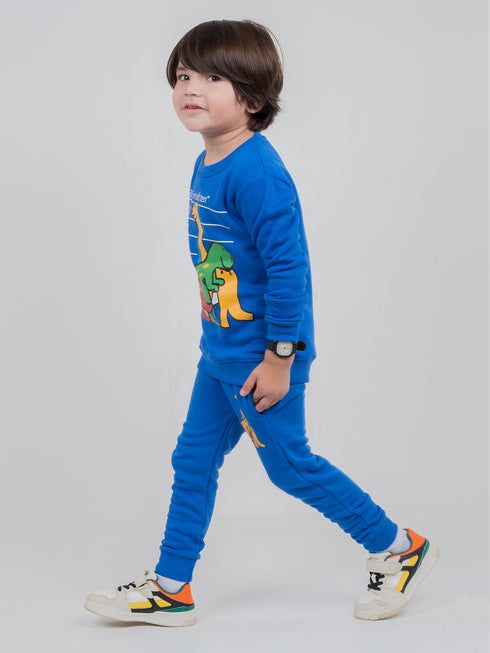 Tallest Dino Fleece Suit (Royal Blue)