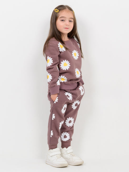 Flower Pop Fleece Suit (Rose Bloom)