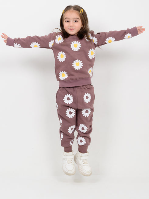 Flower Pop Fleece Suit (Rose Bloom)