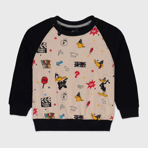 Daffy Duck Allover Printed Fleece Tracksuit (Zaphyr)