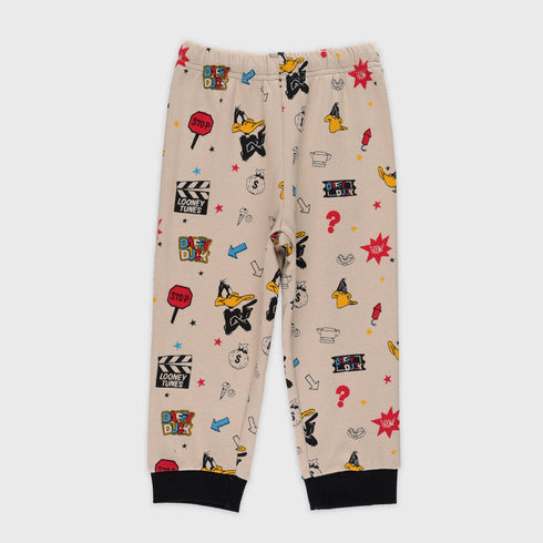 Daffy Duck Allover Printed Fleece Tracksuit (Zaphyr)