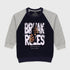 Break Rules Fleece Sweatshirt (Navy-Grey)
