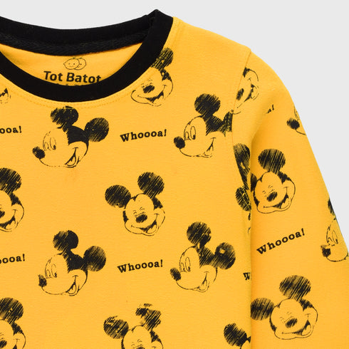 Mickey Mouse Fleece Tracksuit (Yellow-Black)