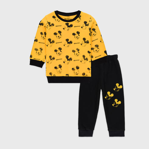 Mickey Mouse Fleece Tracksuit (Yellow-Black)