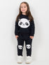 The Cozy Panda Fleece Suit (Black)