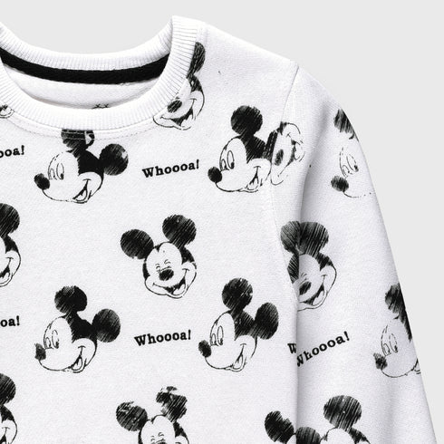 Mickey Mouse Fleece Tracksuit (Off White-Black)