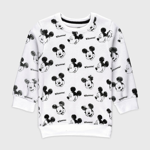 Mickey Mouse Fleece Tracksuit (Off White-Black)
