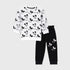 Mickey Mouse Fleece Tracksuit (Off White-Black)