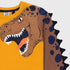 Dinosaur Printed Fleece Sweatshirt (Yellow)