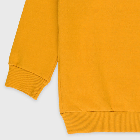 Dinosaur Printed Fleece Sweatshirt (Yellow)