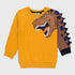 Dinosaur Printed Fleece Sweatshirt (Yellow)
