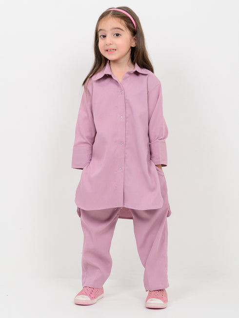 Imported Crinkle Orchid Co-ord Set (Lilac)