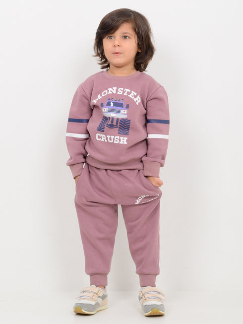 Monster Crush Fleece Suit (Mauve)