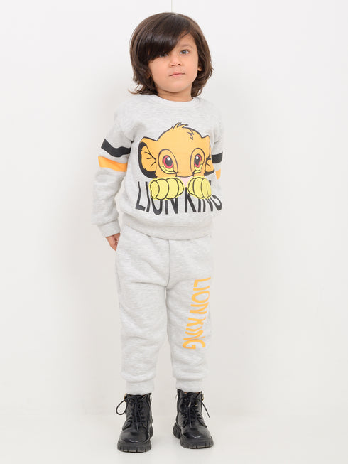 Lion King Fleece Suit (Light Grey)