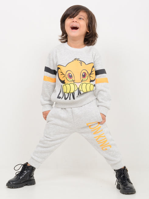 Lion King Fleece Suit (Light Grey)
