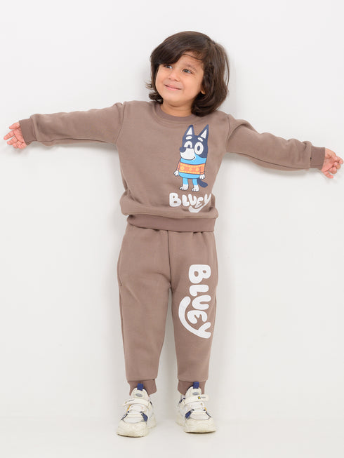 Bluey Buddy Fleece Suit (Dusty Brown)