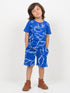 Jurassic Jammies Cotton Short Set (Royal Blue)