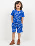 Jurassic Jammies Cotton Short Set (Royal Blue)