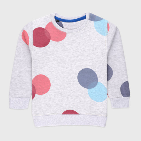 Polka Dots Fleece Tracksuit (Grey)