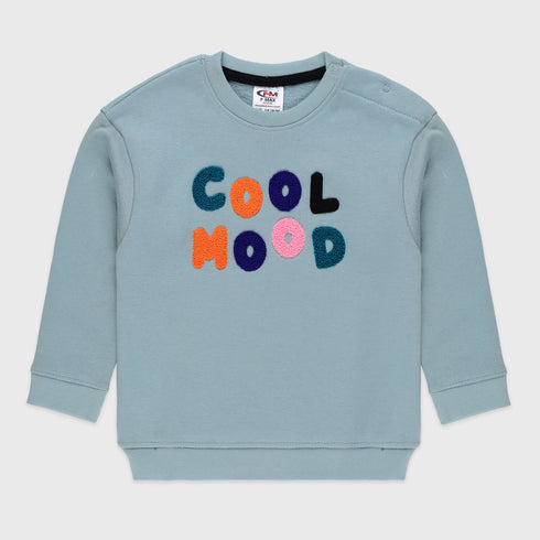 Towel Print Terry Sweatshirt (Sky Blue)