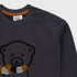 Bear Printed Fleece Sweatshirt (Charcoal Grey)