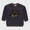 Bear Printed Fleece Sweatshirt (Charcoal Grey)