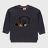 Bear Printed Fleece Sweatshirt (Charcoal Grey)