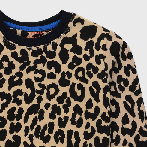 Tiger Print Fleece Sweatshirt