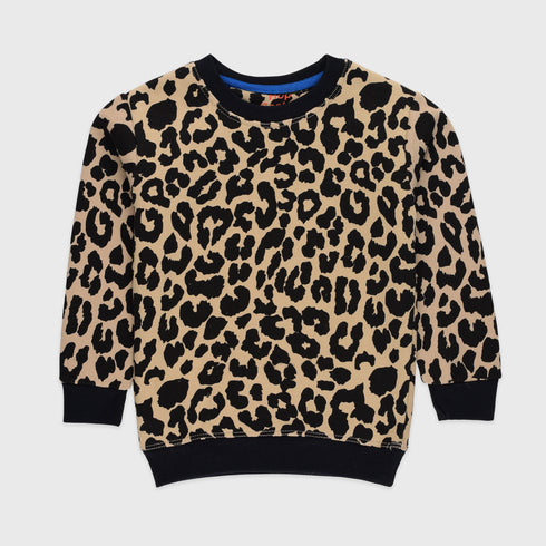 Tiger Print Fleece Sweatshirt