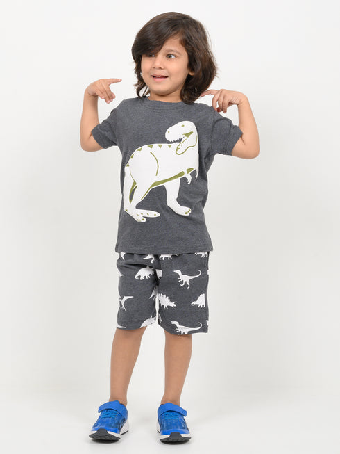 Rex Ranger Cotton Short Set (Charcoal Grey)