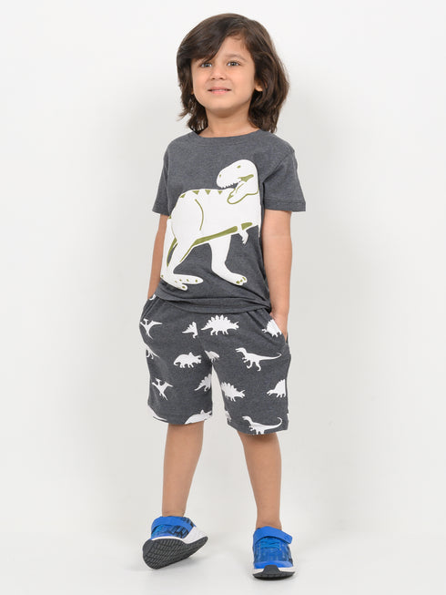 Rex Ranger Cotton Short Set (Charcoal Grey)