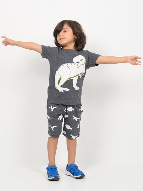 Rex Ranger Cotton Short Set (Charcoal Grey)