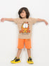 Garfield Adventure Cotton Short Set (Beige & Orange)