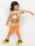 Garfield Adventure Cotton Short Set (Beige & Orange)