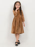 Imported Velour Princess Frock (Brown)